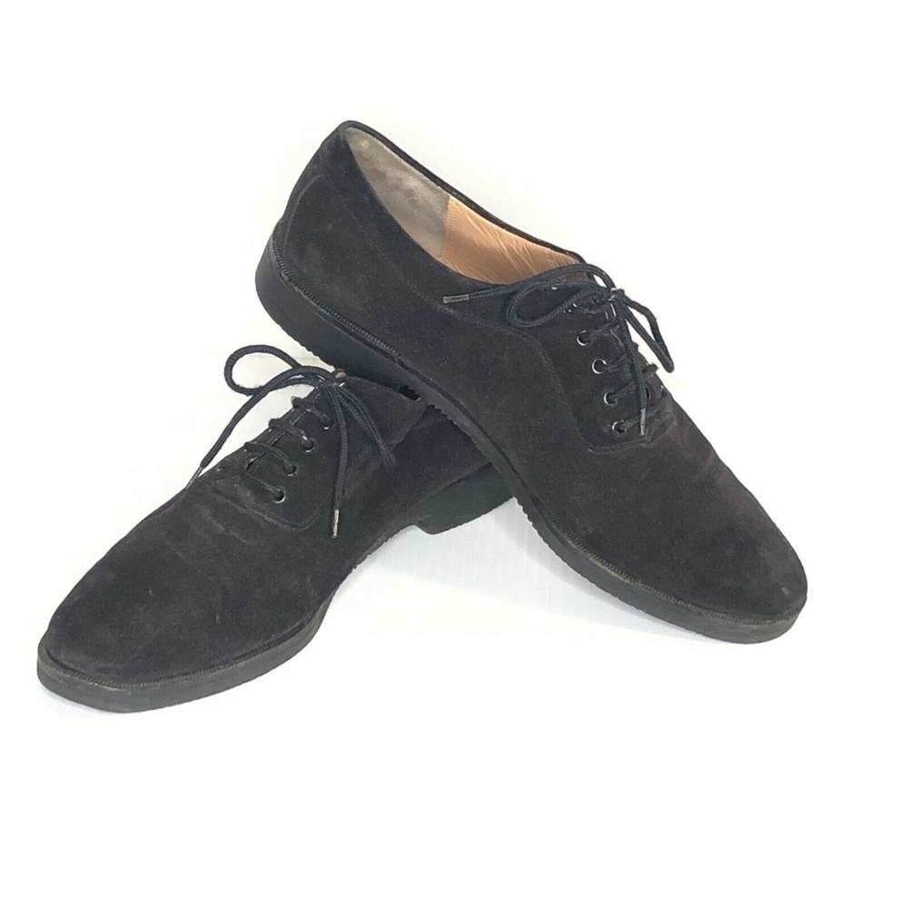 Vibram Mens Size 10.5 Black Suede Shoes